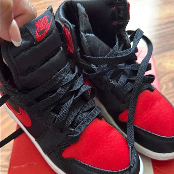 Nike Black and Red High-Top Sneakers - Picture 5 of 6